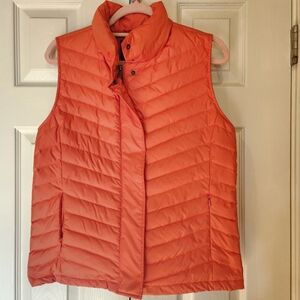 TALBOTS Down Puffer Tangerine Vest Women's Size Medium